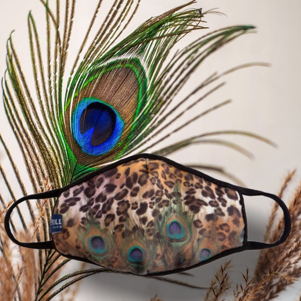 Leopard Peacock Face Mask - Picture 5 of 8